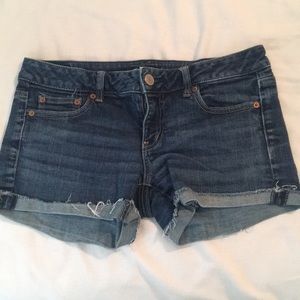Dark denim jean shorts